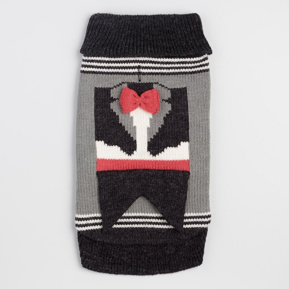 NWT size SMALL dog NEW sweater WORLD MARKET knit pet TUXEDO warm cute WEDDING
